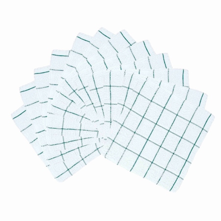 Monarch Brands Cooks Linen Dishcloths , Green, 12PK P-DISH-GREEN